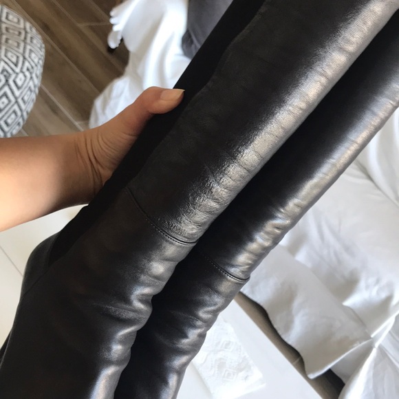Stuart Weitzman Leather and Stretch Boots - Picture 4 of 8